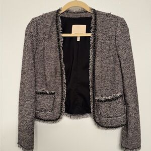 Rebecca Taylor Gray Tweed Blazer